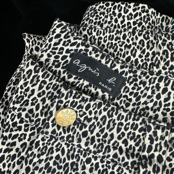 Like New Agnes B. leopard print pants Size 40 - Picture 2 of 4
